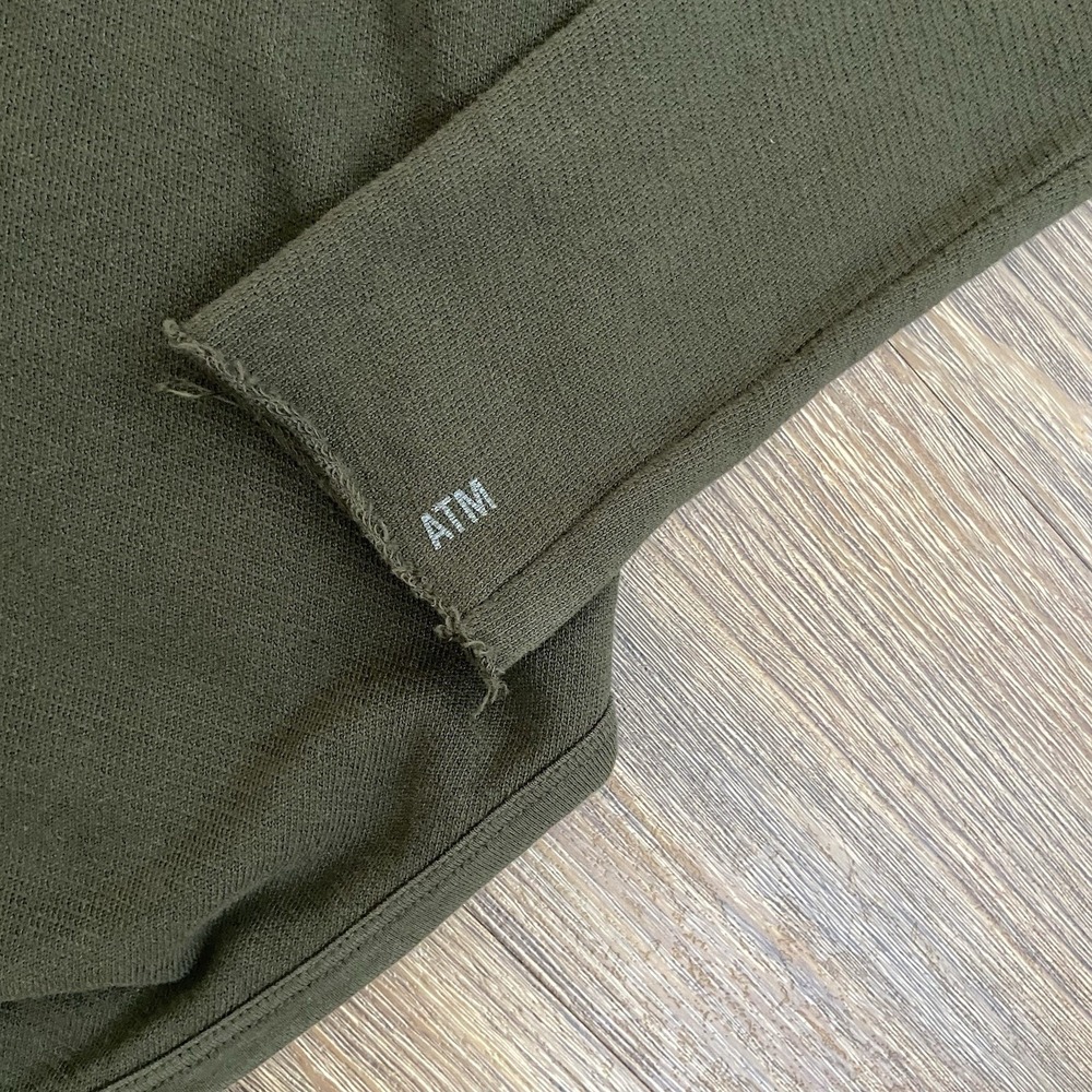 ATM ANTHONY THOMAS MELILLO Olive Green Zip Up Hoodie Jacket XS - Picture 6 of 7